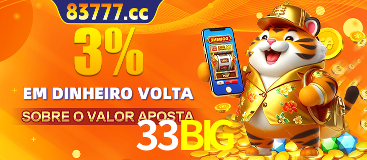 Promoção para baixar e instalar o aplicativo do cassino 33BIG. O banner oferece uma recompensa de R1aR1aR8, com a imagem de uma cobra sobre moedas de ouro.