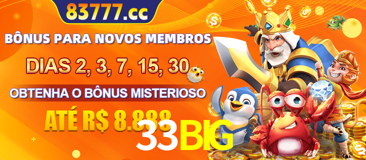 Anúncio dos benefícios para Membro VIP Sênior na plataforma 33BIG, incluindo bônus promocionais, semanais e mensais, ilustrado com o personagem Fortune Tiger.