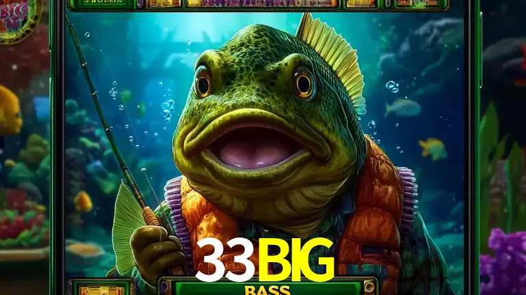Personagem de peixe pescador do popular jogo de slot com tema de pescaria, uma das emocionantes opções de caça-níqueis para jogar e ganhar no cassino 33BIG.